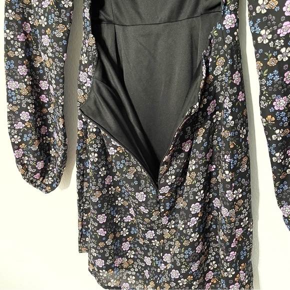 Anthropologie All in Favor square neck open back long sleeves mini dress size XS - Picture 9 of 10